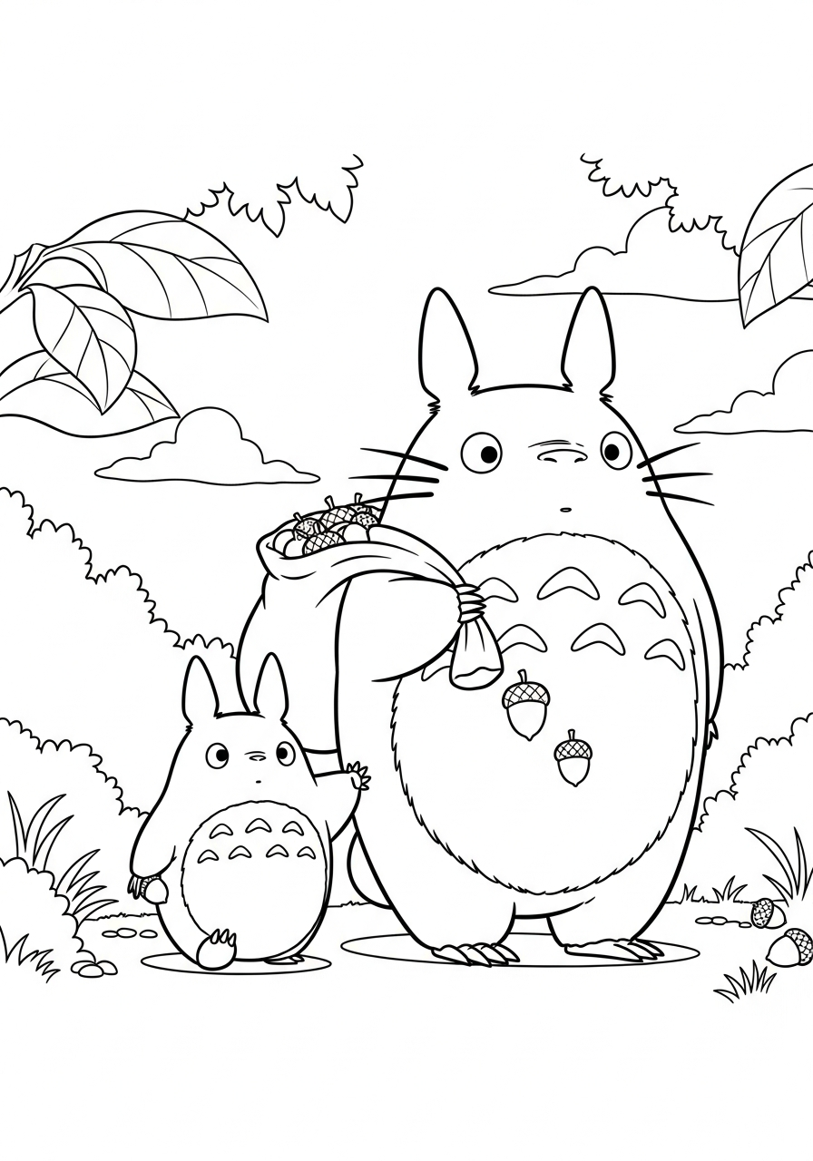 Totoro coloring pages pdf
