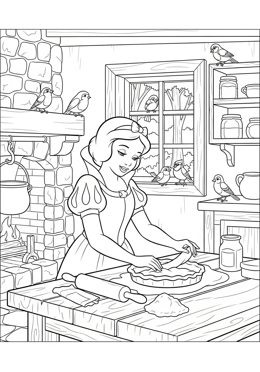 print Snow White coloring pages