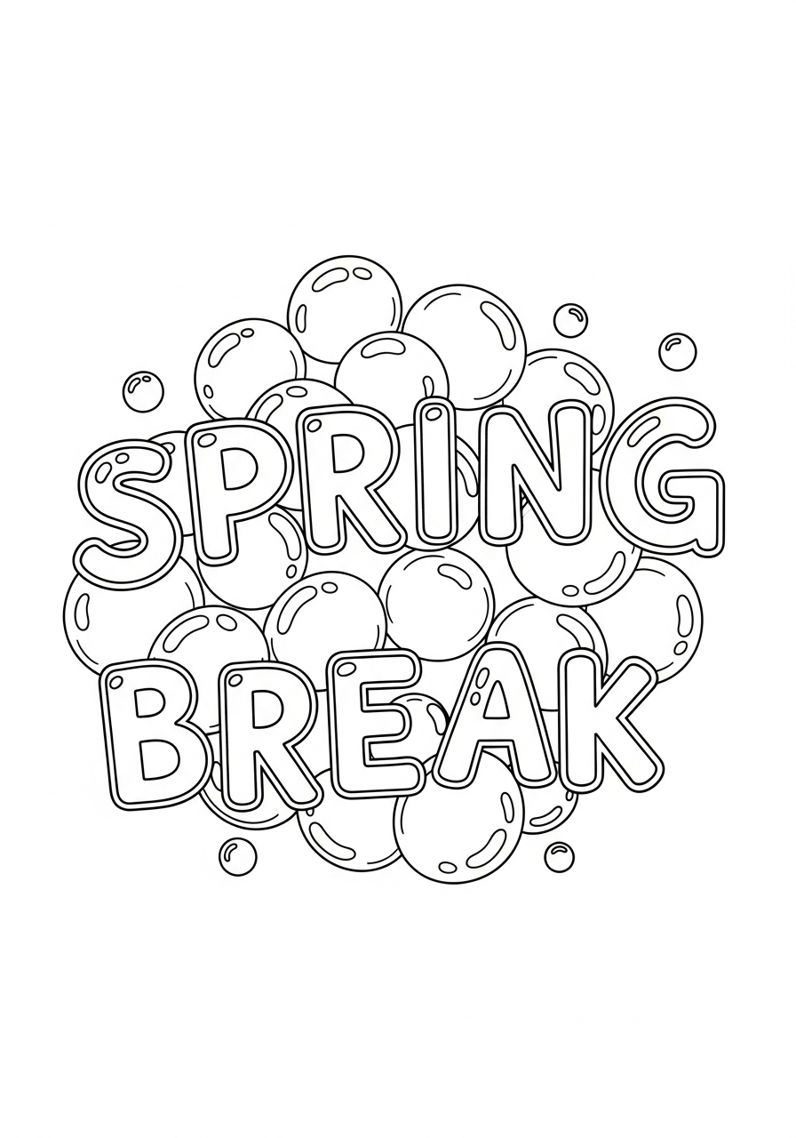 free Spring Break coloring pages for all ages