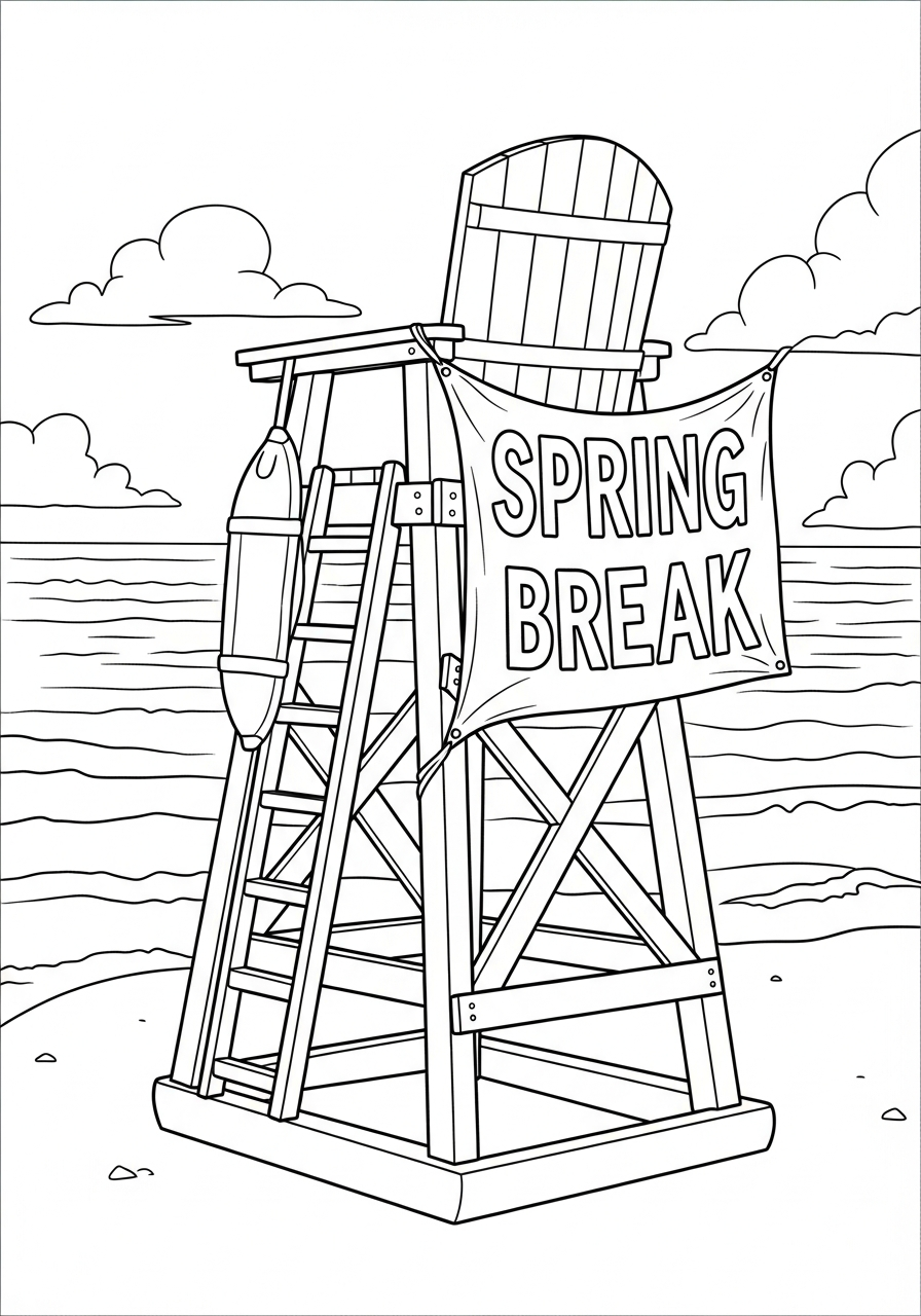 best Spring Break coloring pages