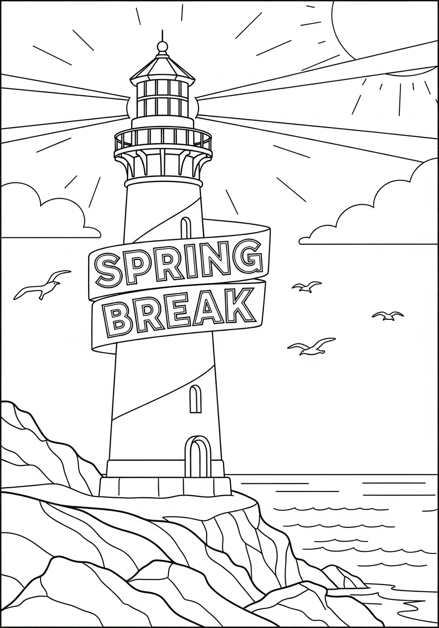 free coloring pages Spring Break