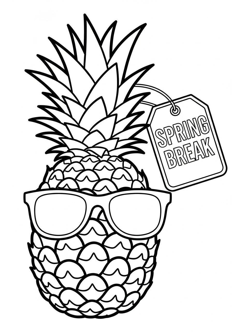 27 Spring Break Coloring Pages | Fun Vacation Printables