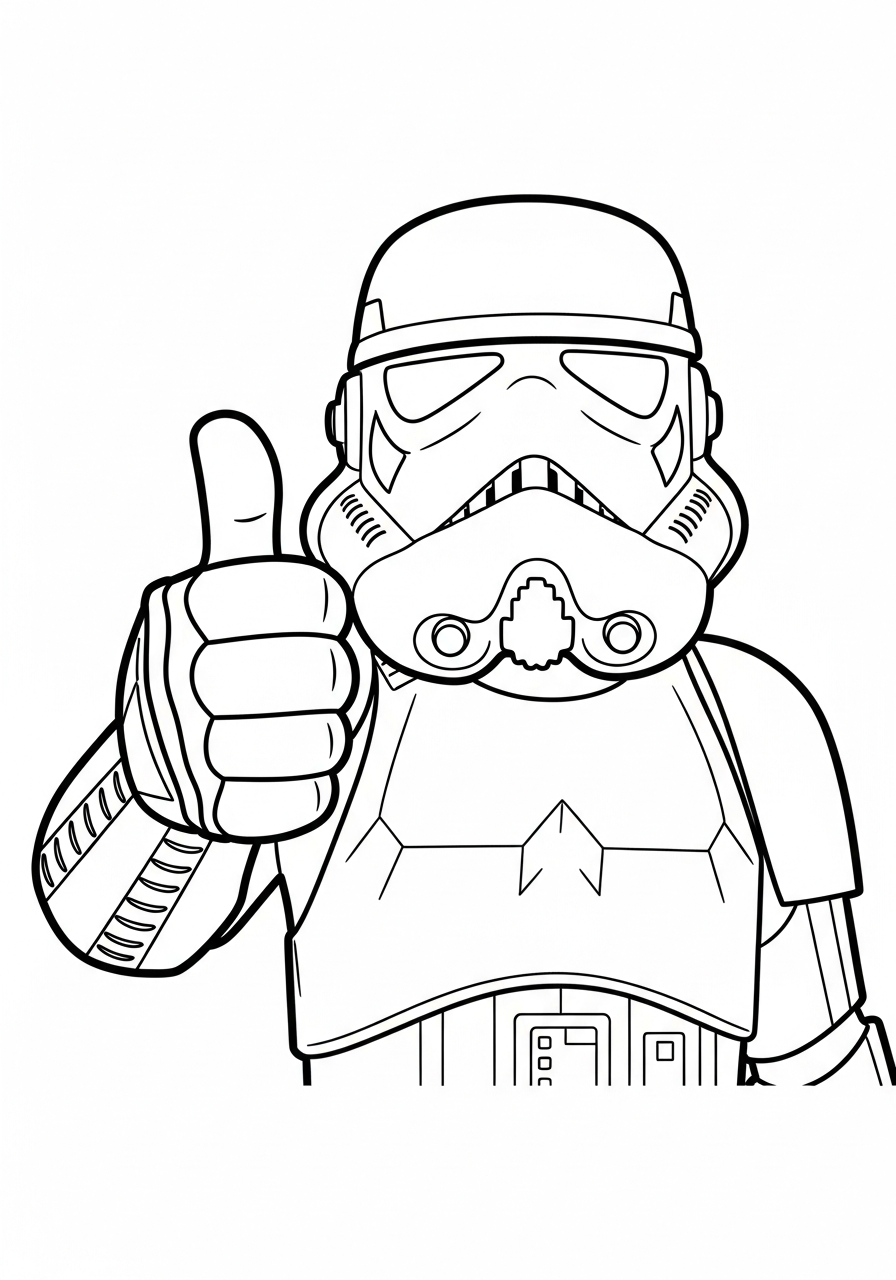 Stormtrooper coloring page free printable