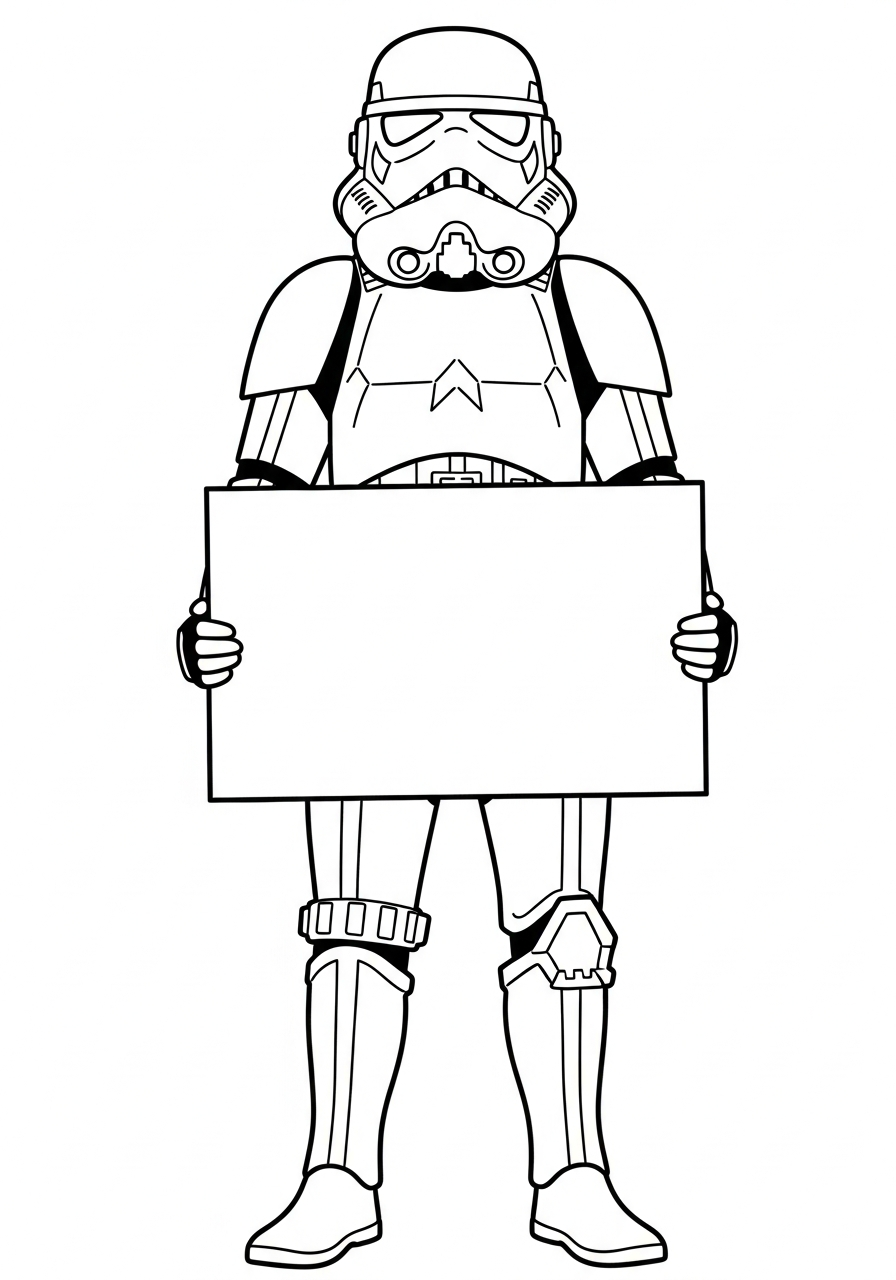 realistic Stormtrooper coloring pages