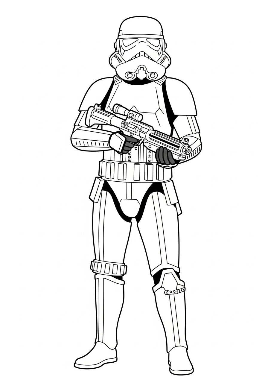 high quality Stormtrooper coloring pages