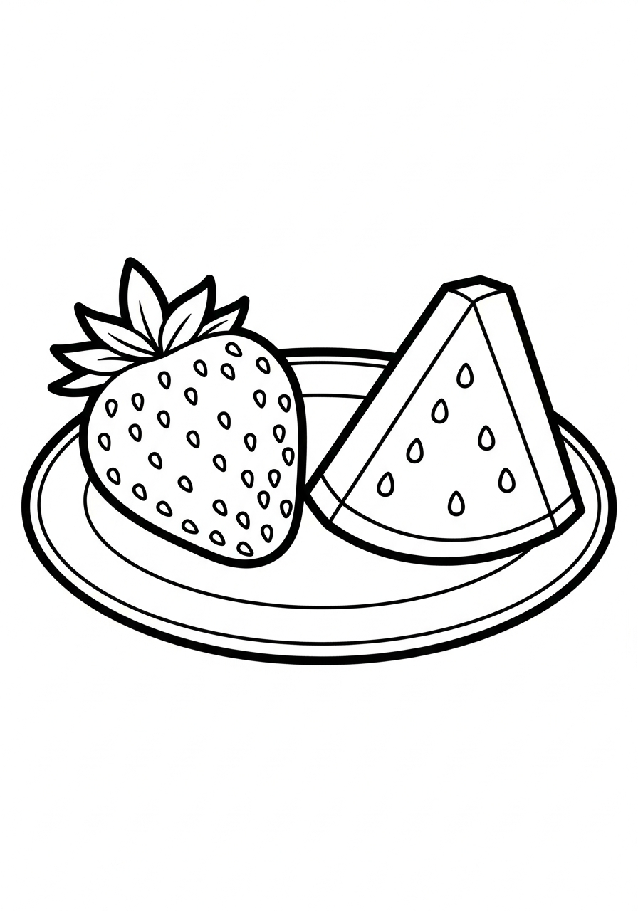 Strawberry coloring pages high quality