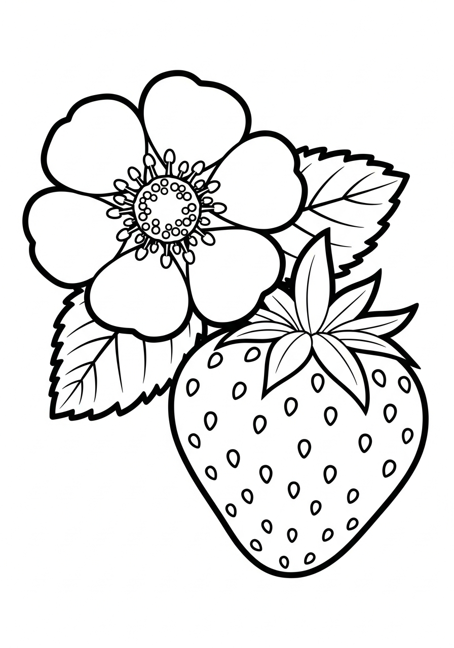 printable full page Strawberry coloring pages