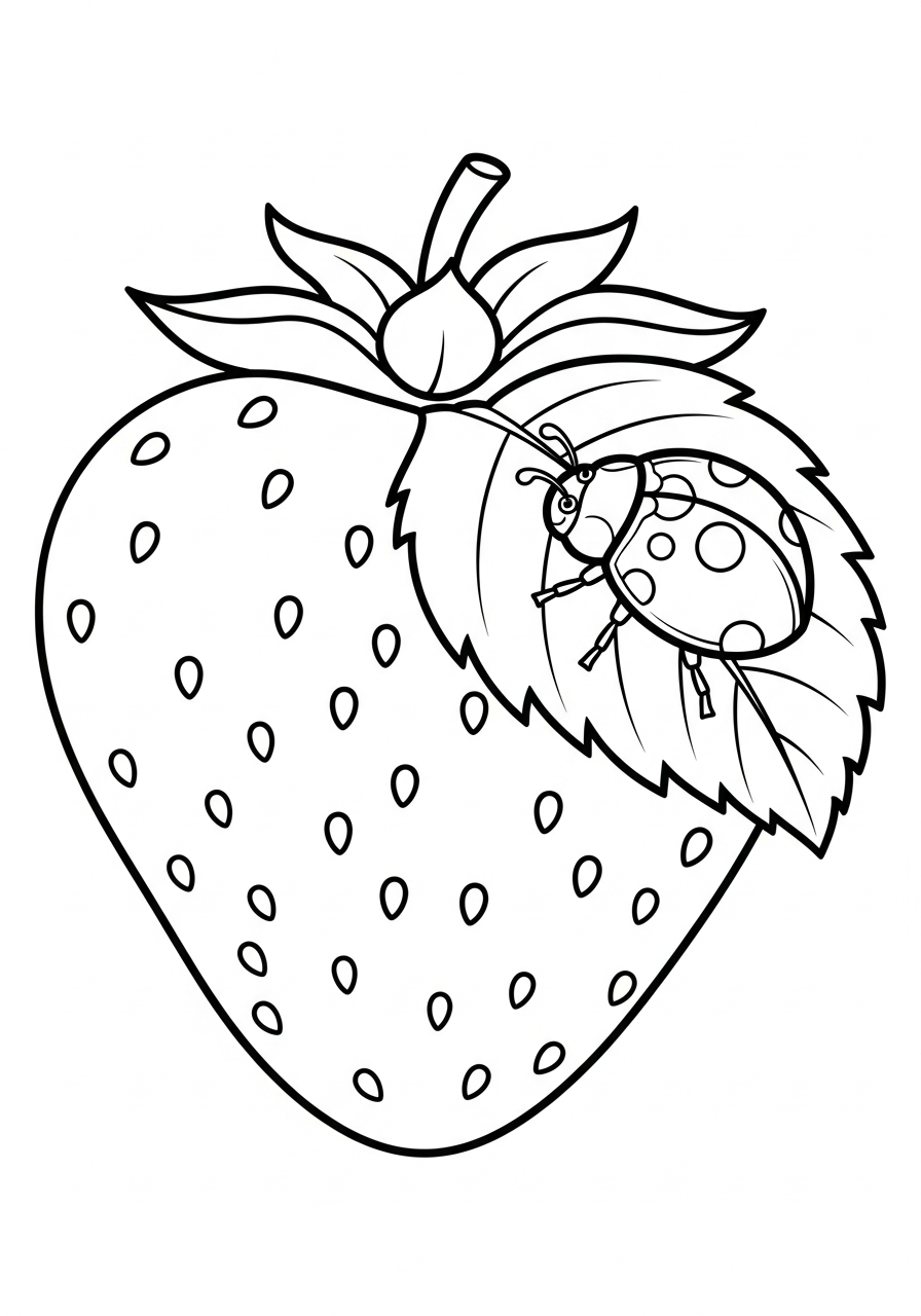 free printable Strawberry coloring pages