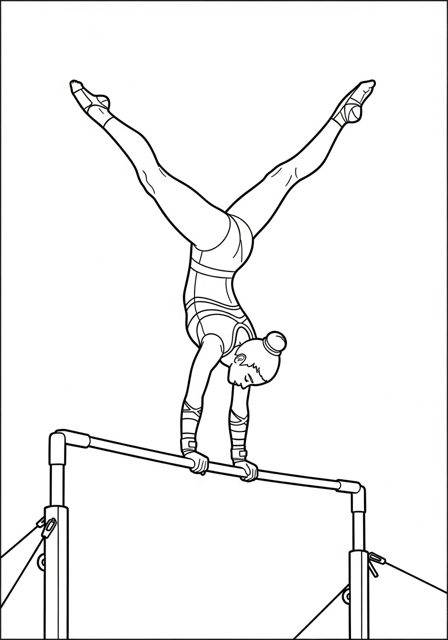 gymnastics drawing for coloring 1