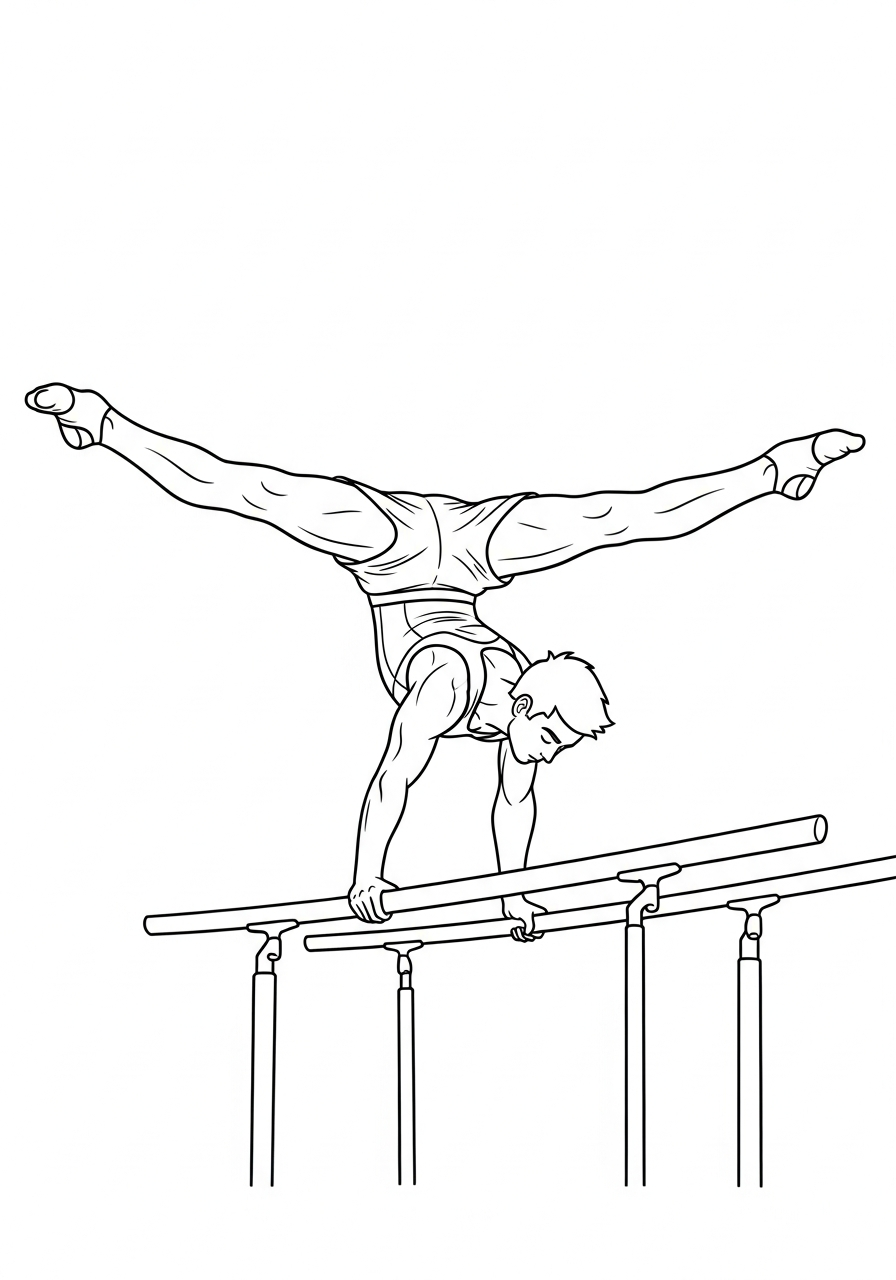 gymnastics coloring page to print 1