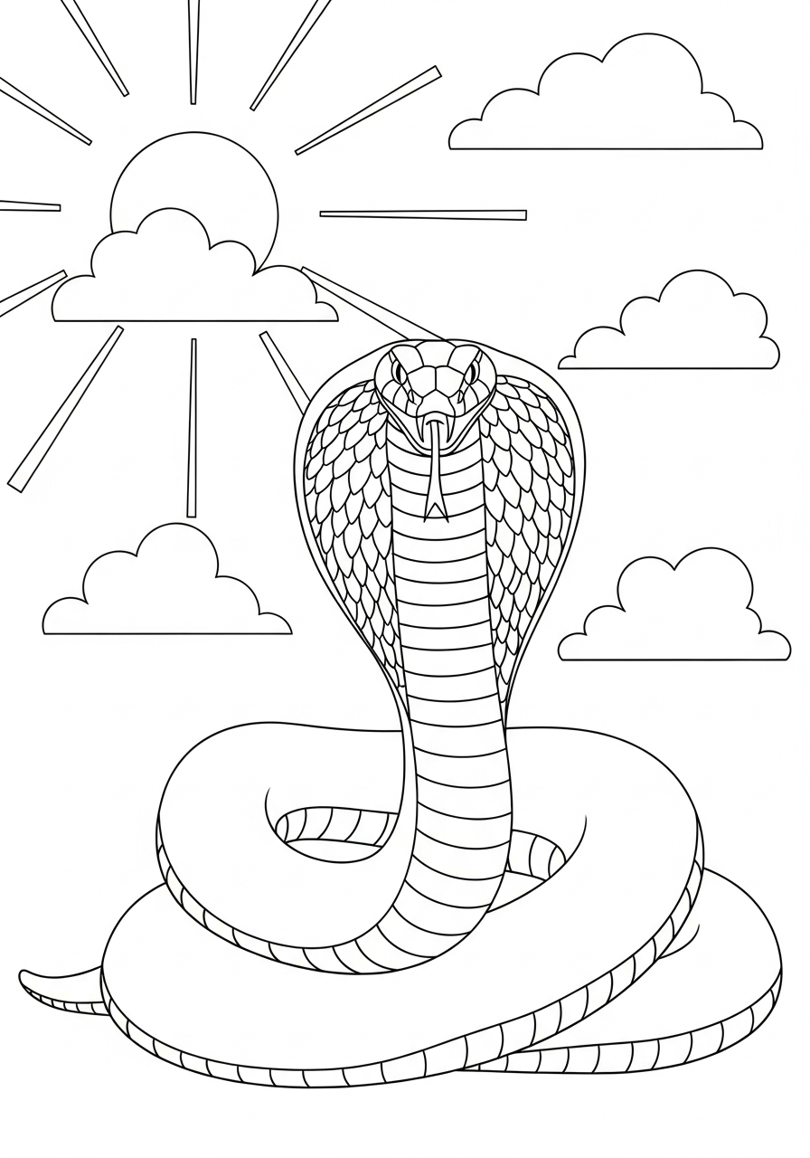 King Cobra coloring sheets