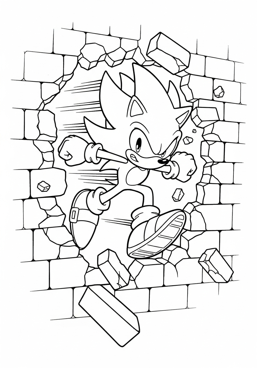 small Super Sonic coloring pages
