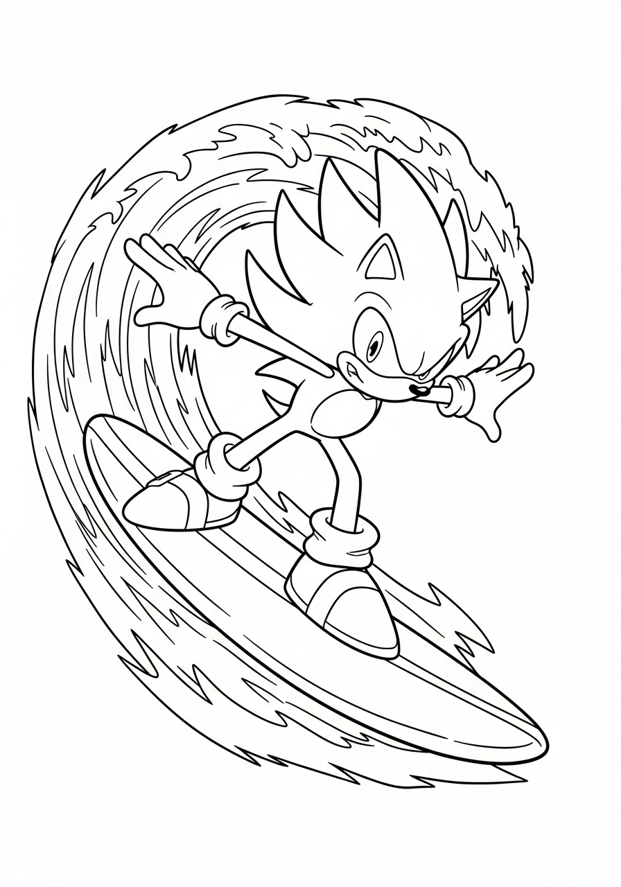 Super Sonic coloring sheet