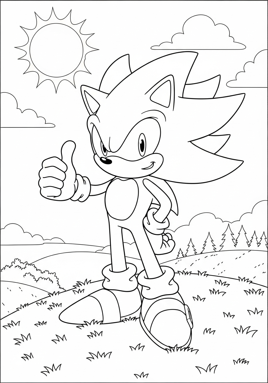 Super Sonic pictures to color 1