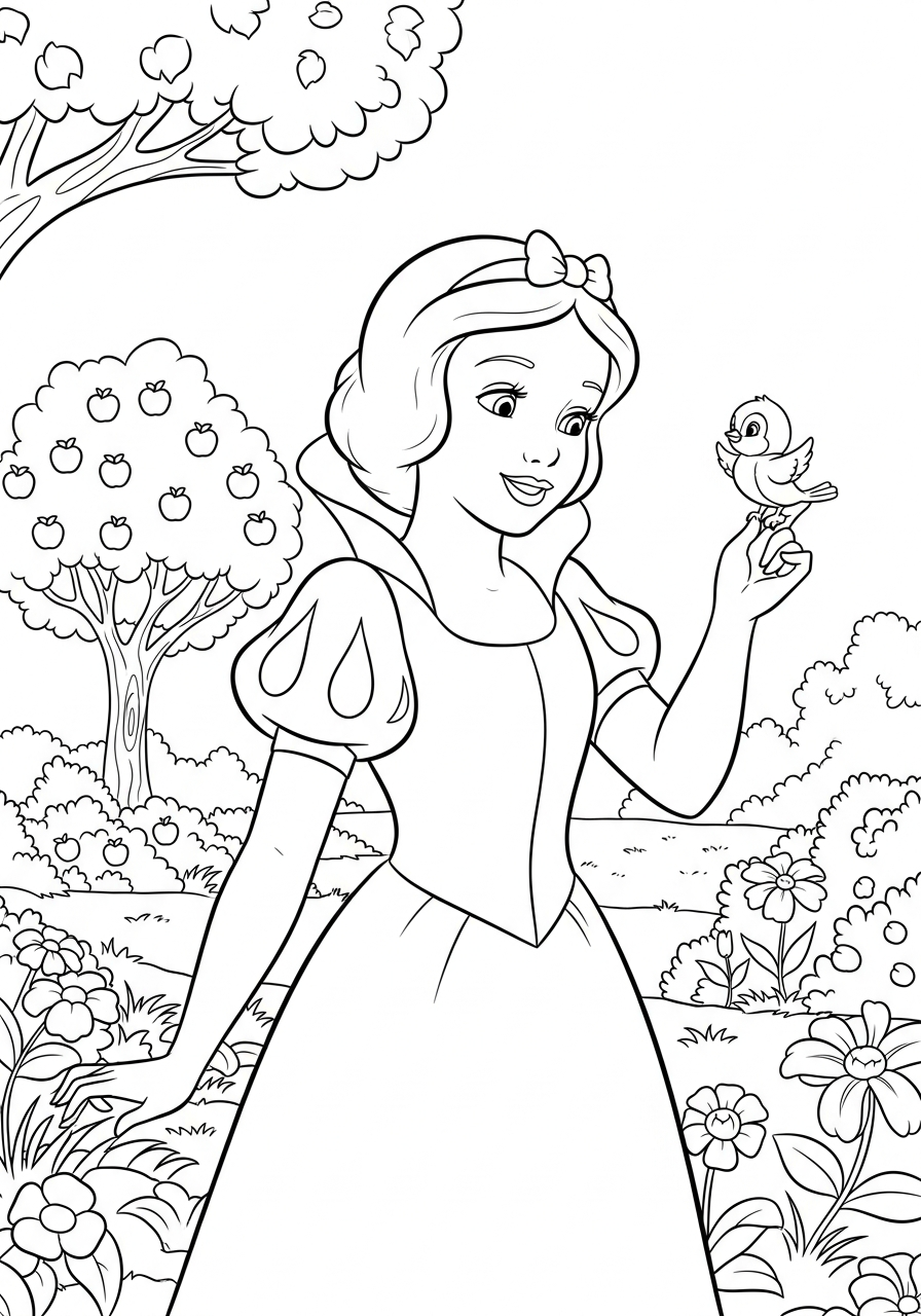 Snow White coloring page