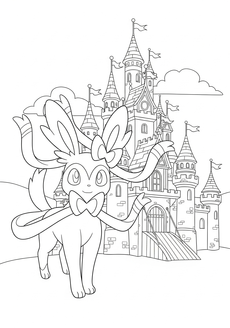 Sylveon coloring pictures 1