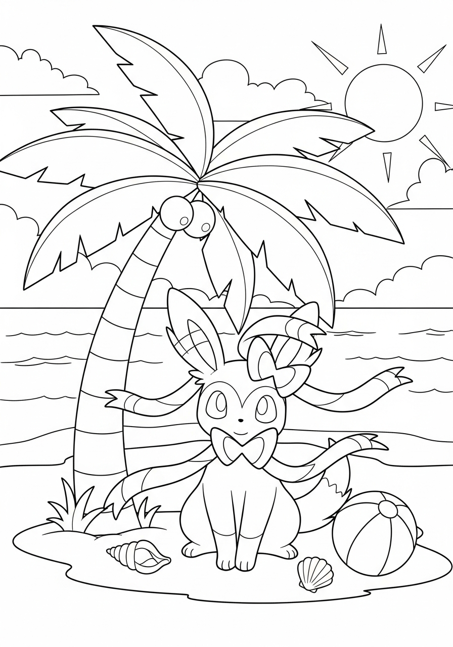 Sylveon coloring pages for boys