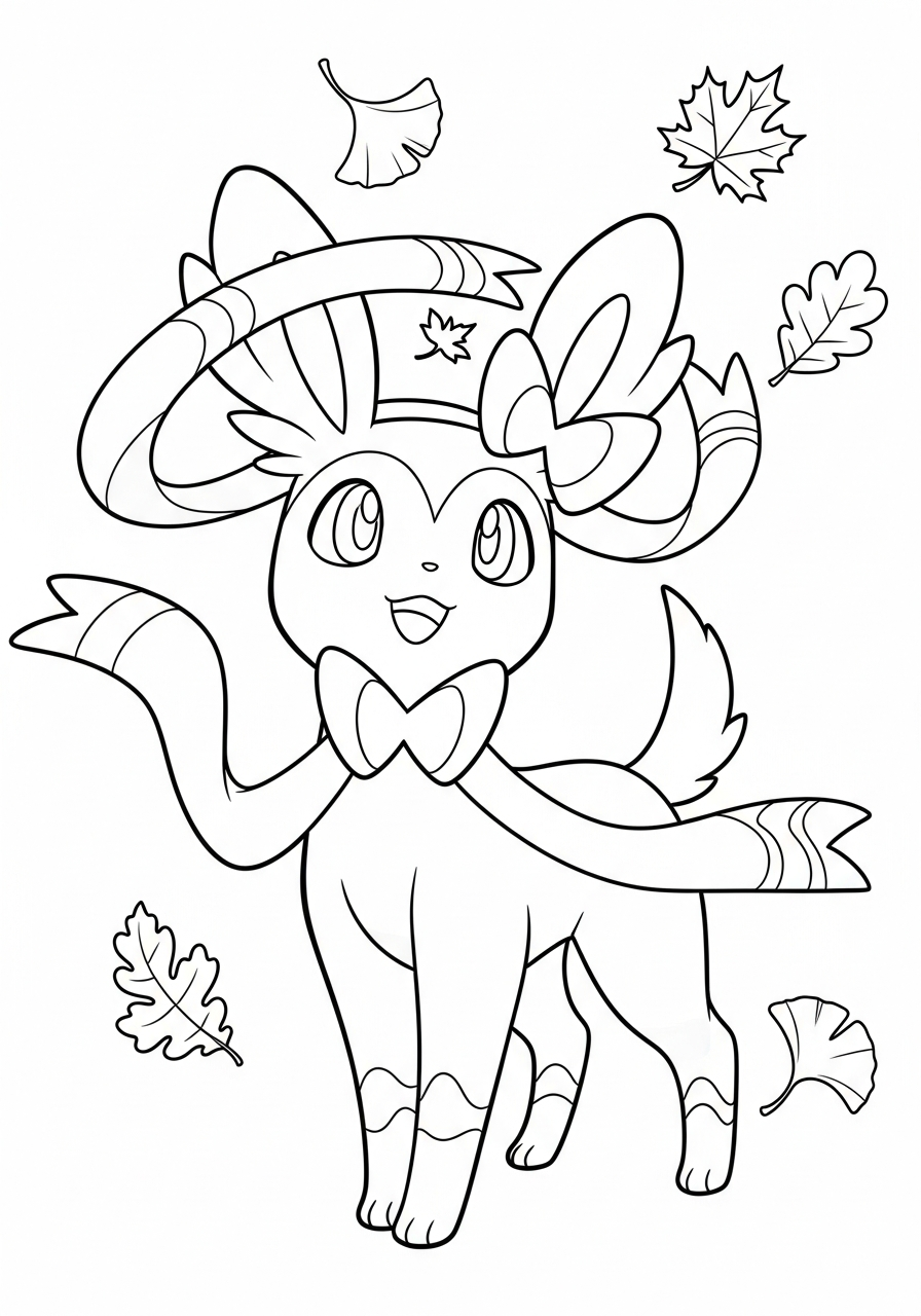 free printable Sylveon coloring sheet