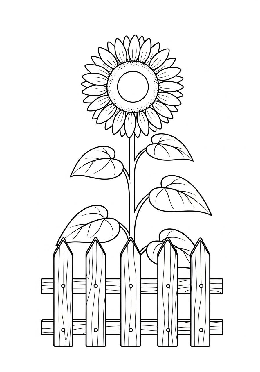 sunflower coloring pages for kids to print