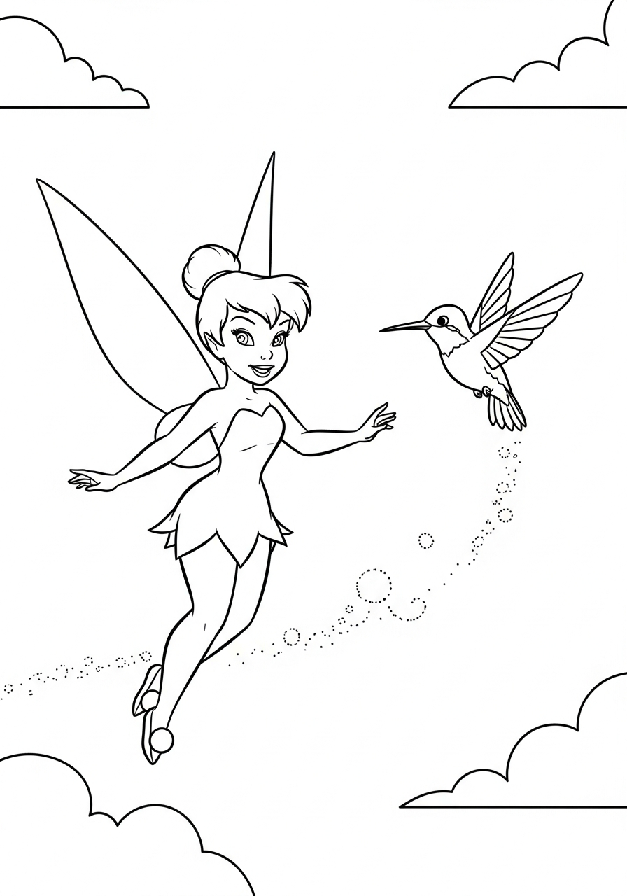 Tinkerbell coloring pages pdf to print