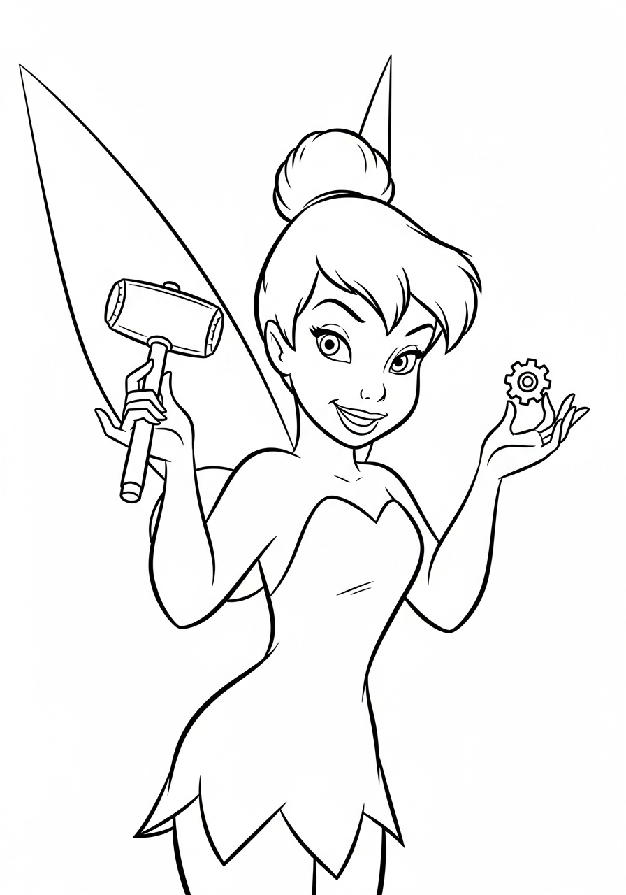 Tinkerbell coloring pages free