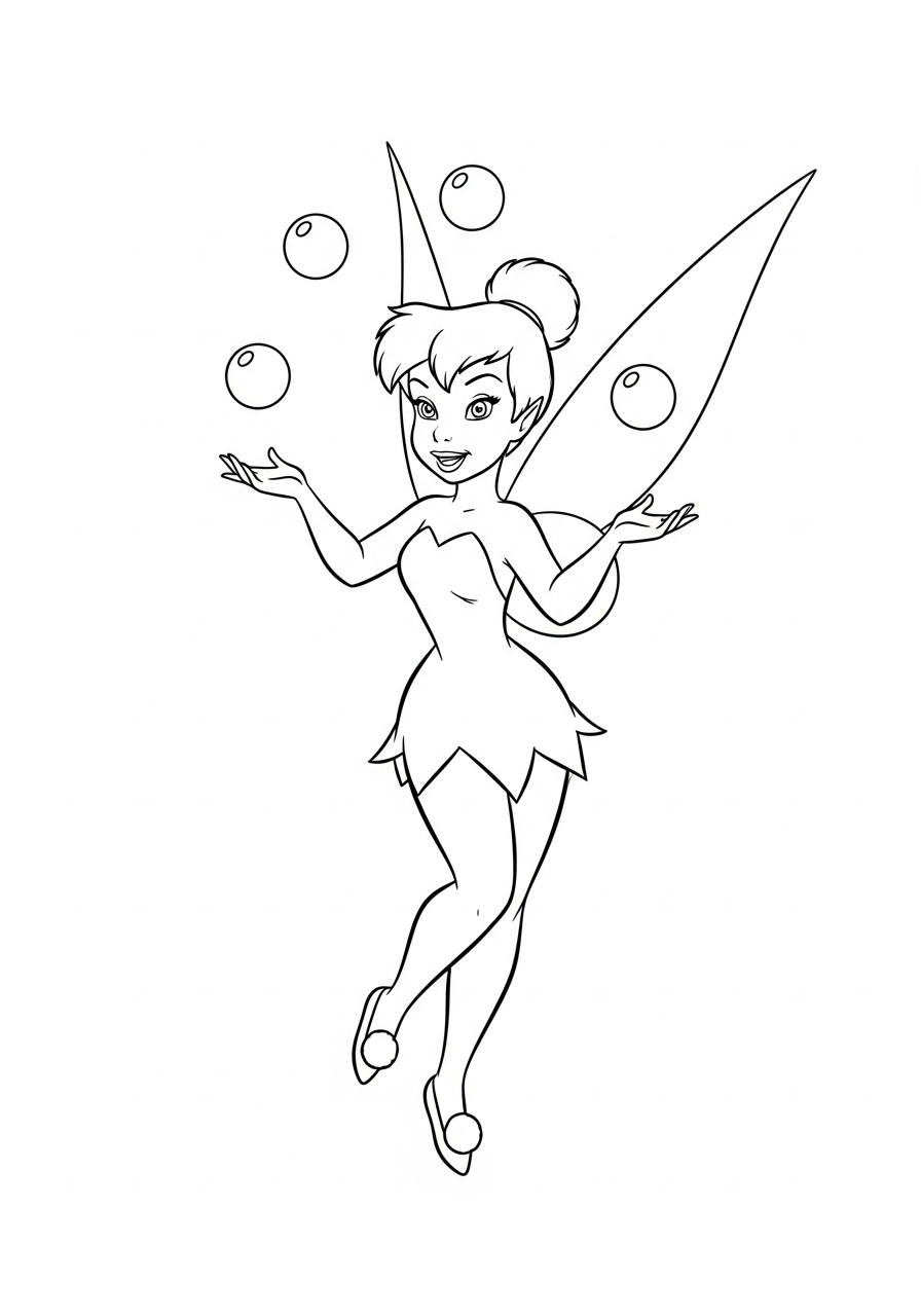 Tinkerbell coloring pages portrait