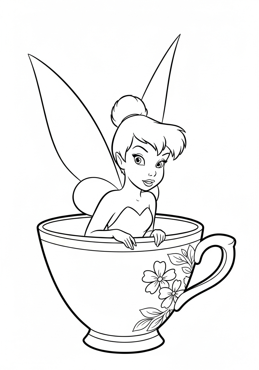 Tinkerbell coloring pages for printing