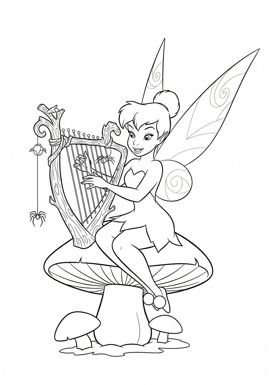 Tinkerbell coloring pages pdf to print 1