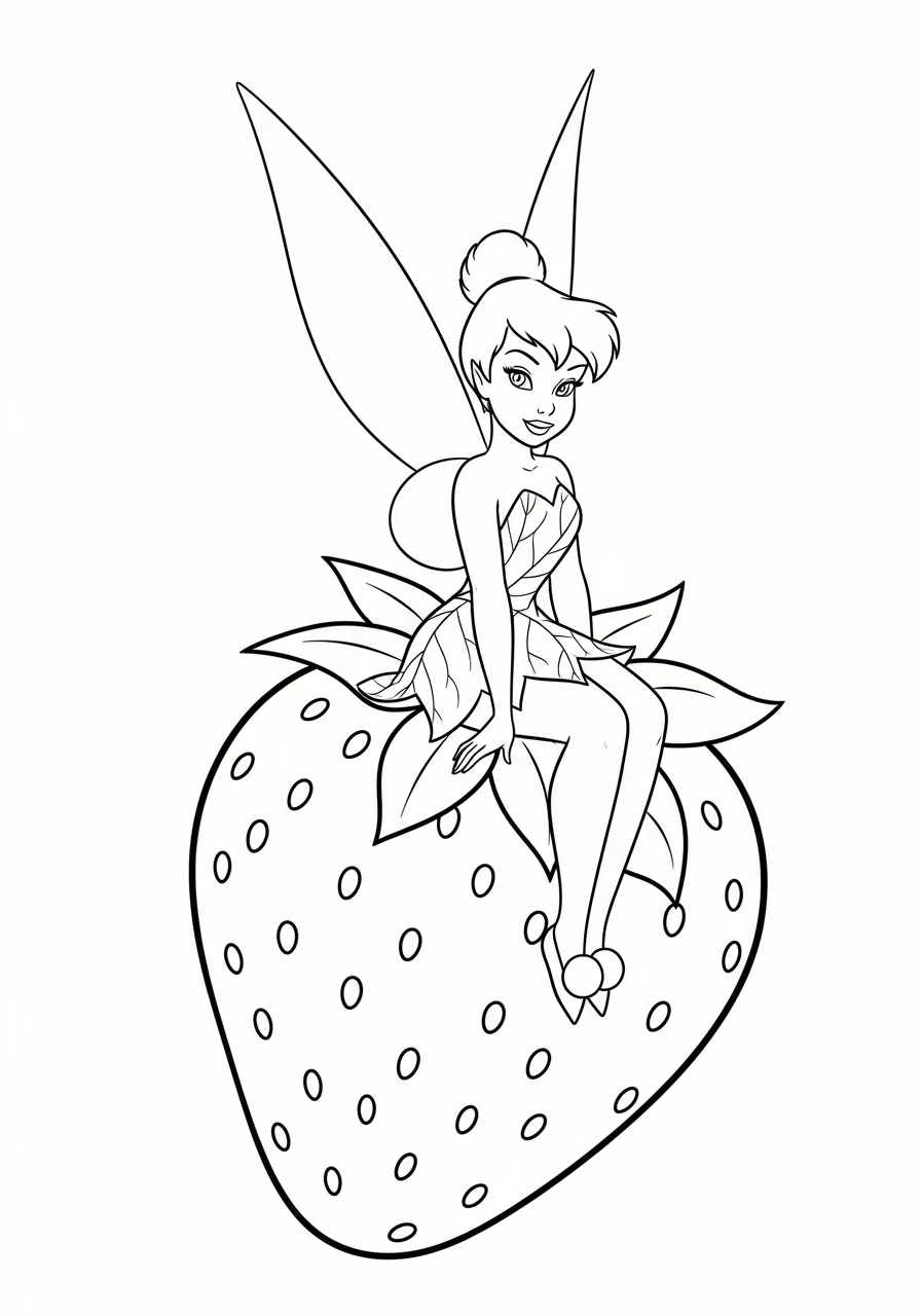 educational Tinkerbell coloring pages