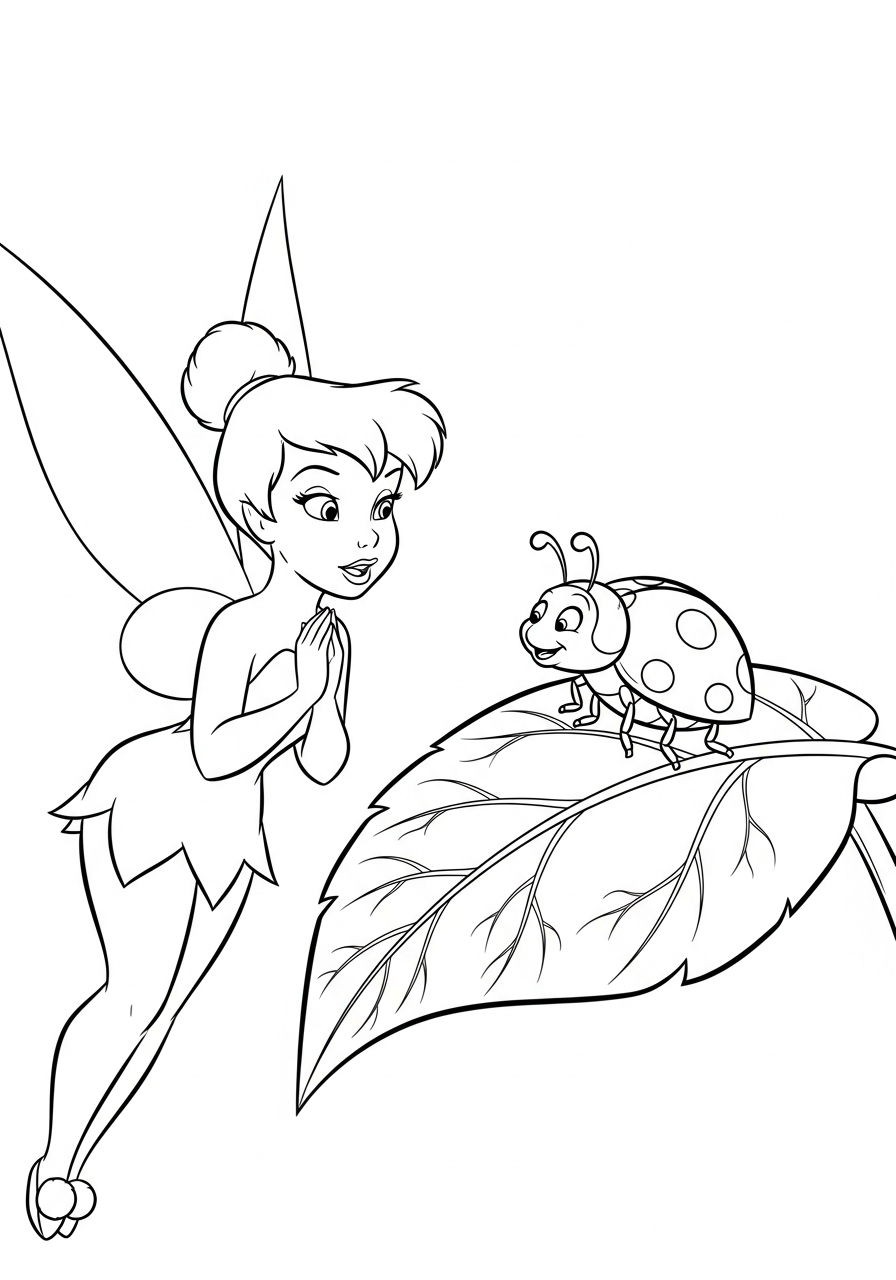 Tinkerbell coloring pages free 1