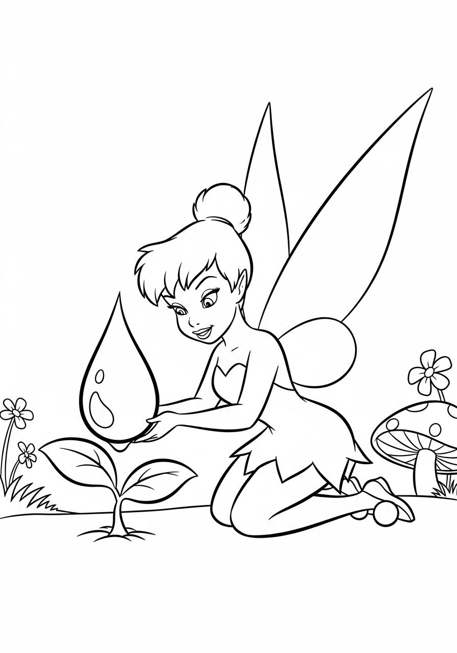 Tinkerbell coloring pages for printing 2