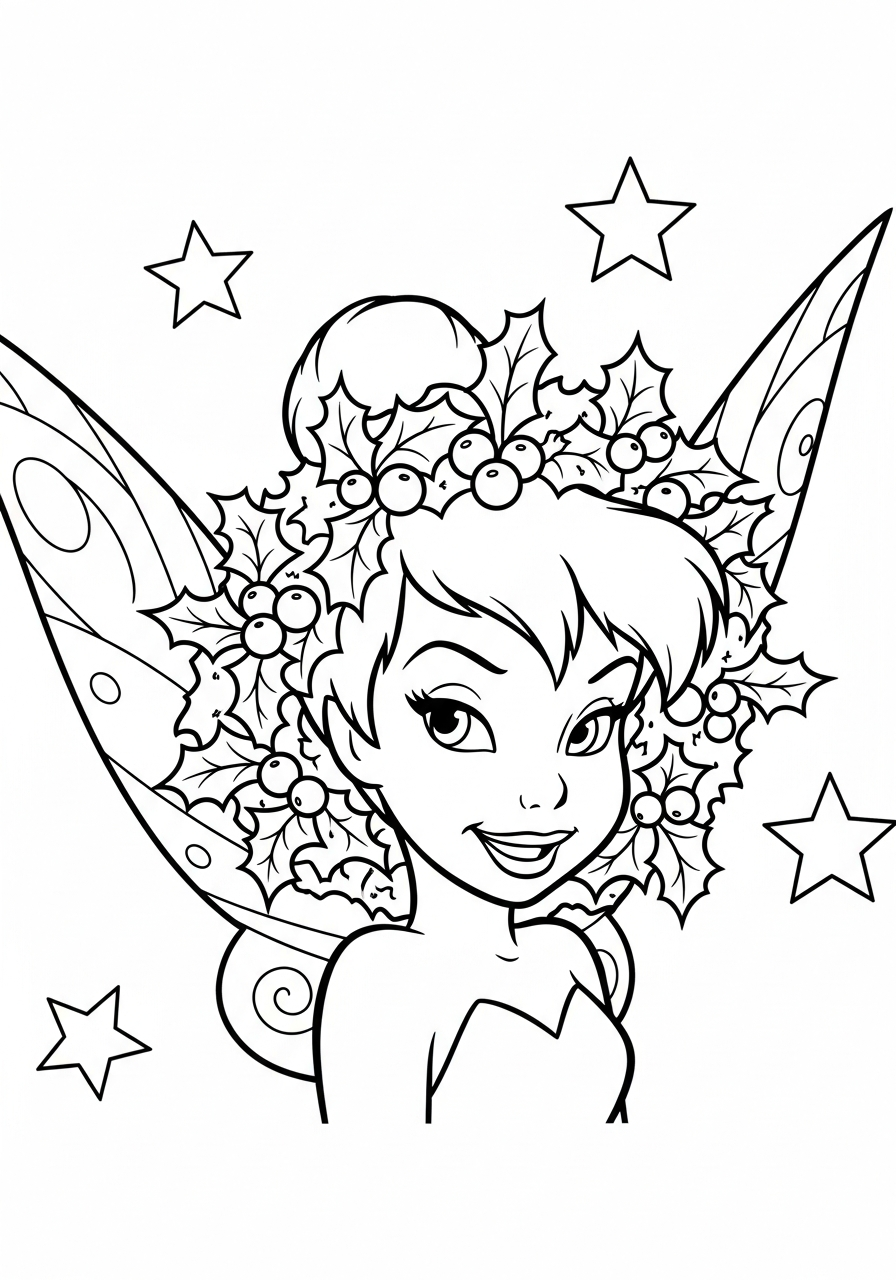 full size Tinkerbell coloring pages