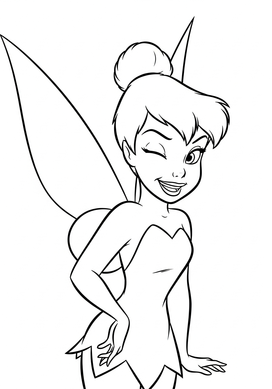 Tinkerbell coloring pages for girls