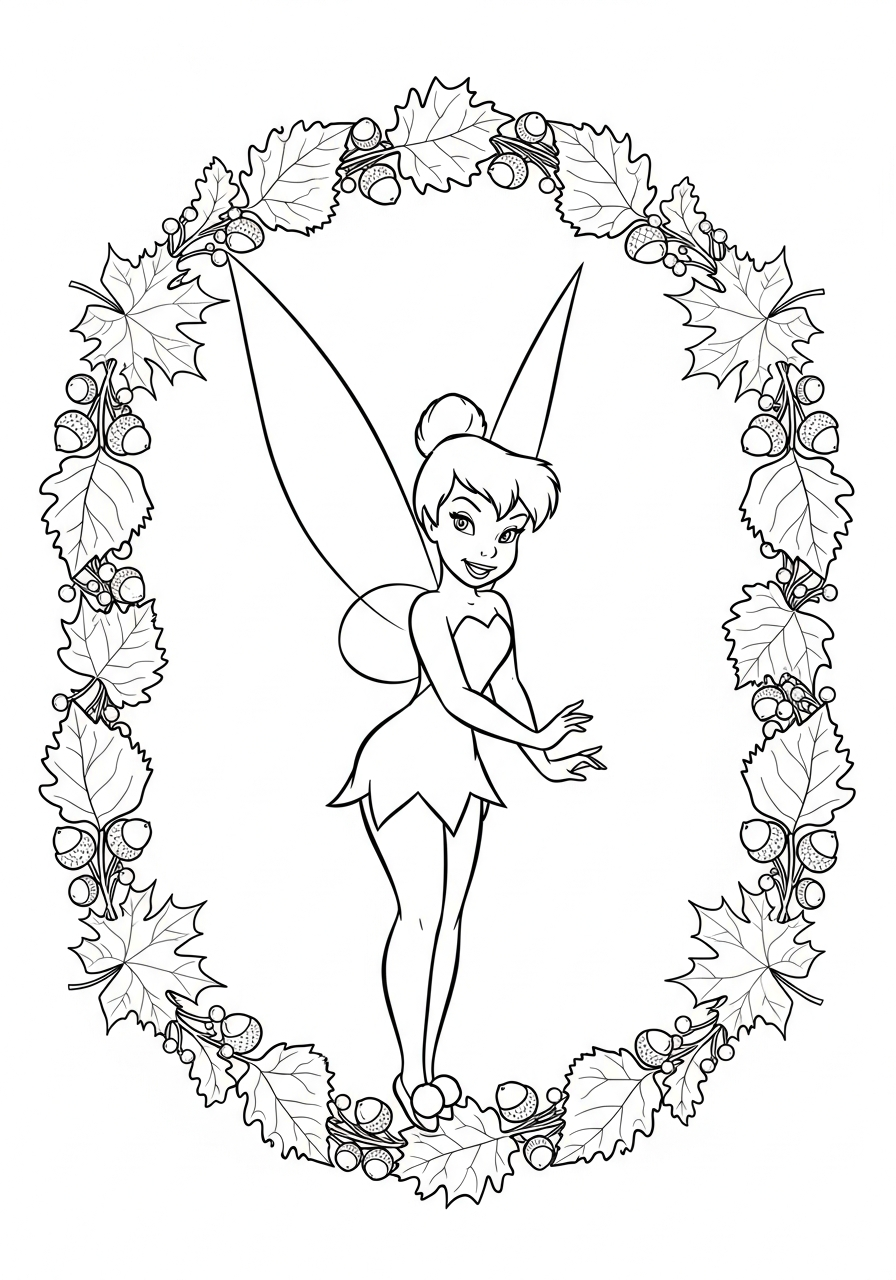 large Tinkerbell coloring pages