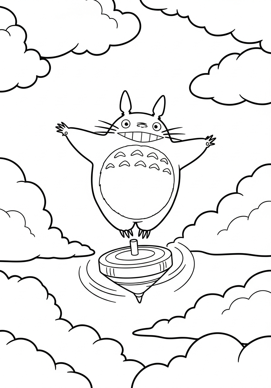 Totoro coloring sheets free