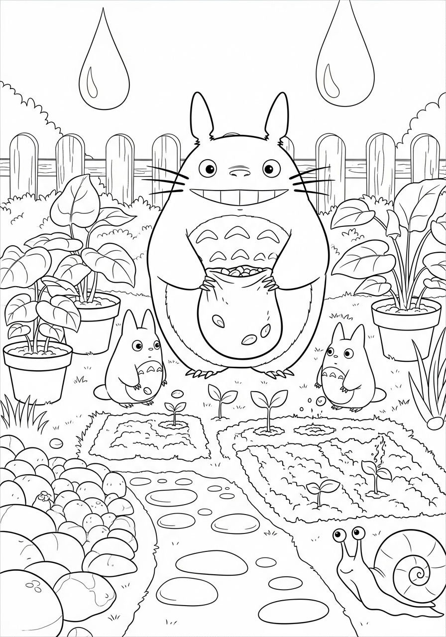 Totoro coloring pages printable pdf