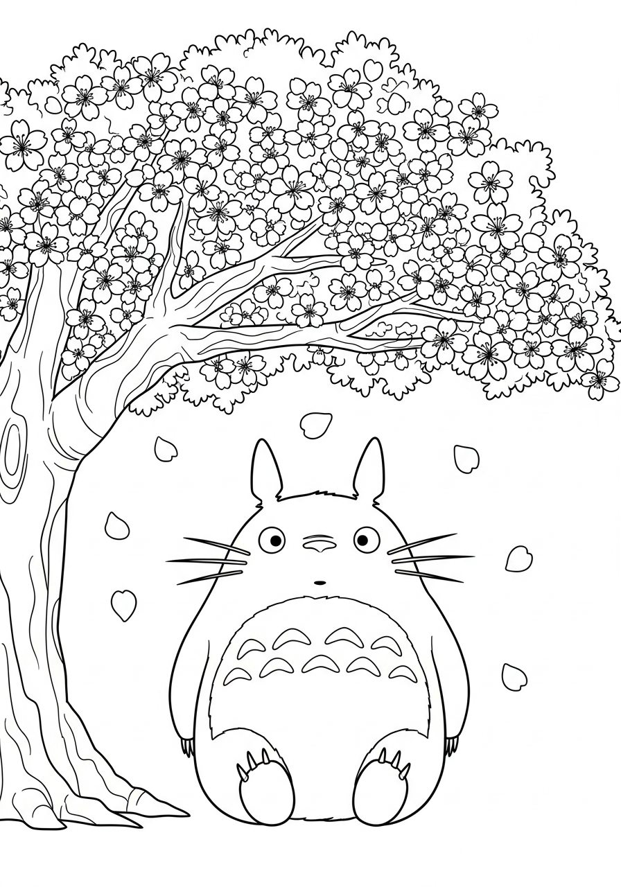 Totoro coloring pages free