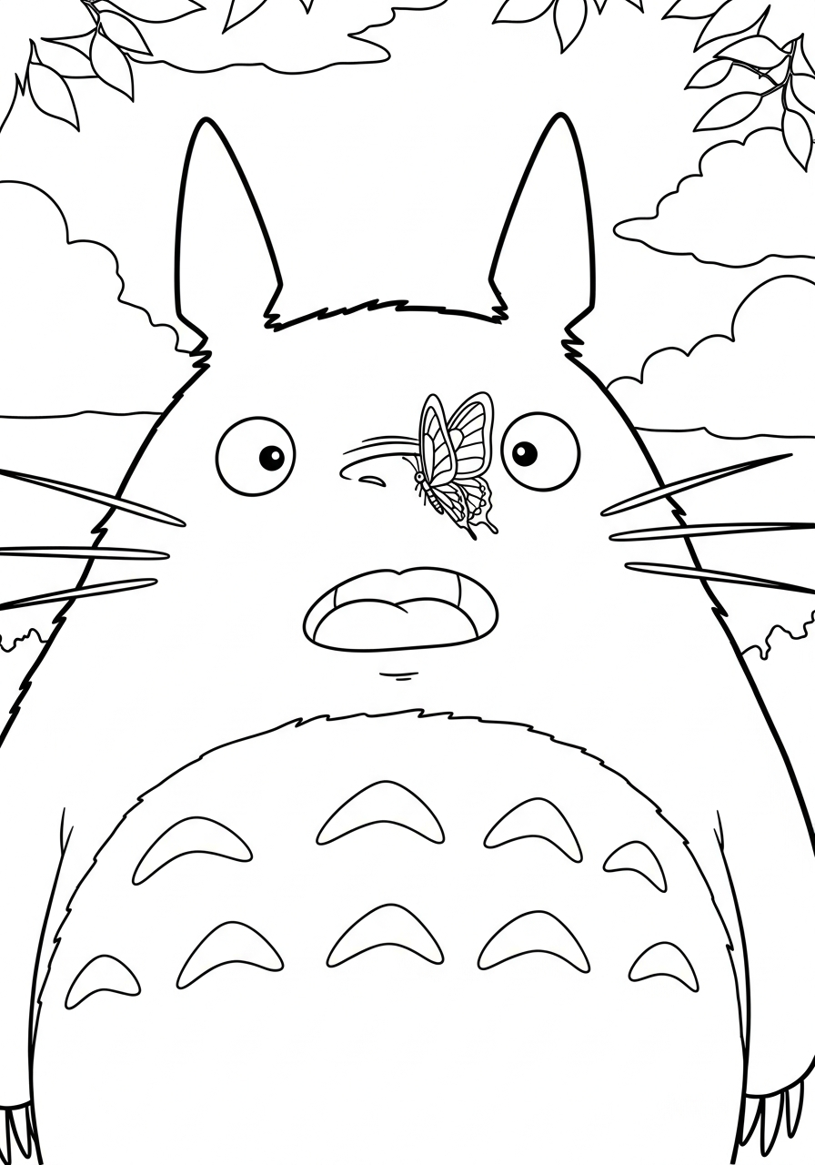 Totoro coloring pages printable free