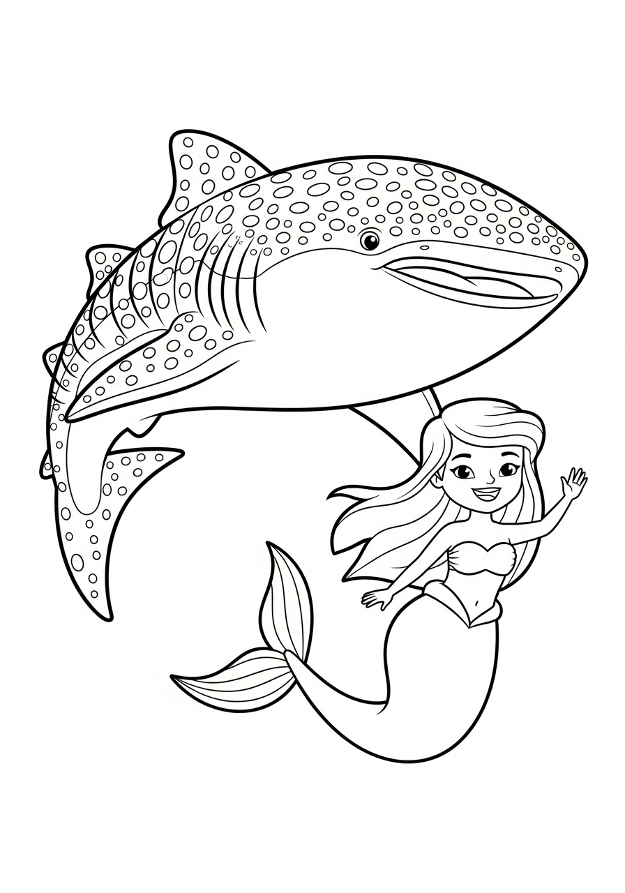 Whale Shark Coloring Pages 2 Whale Shark coloring sheet
