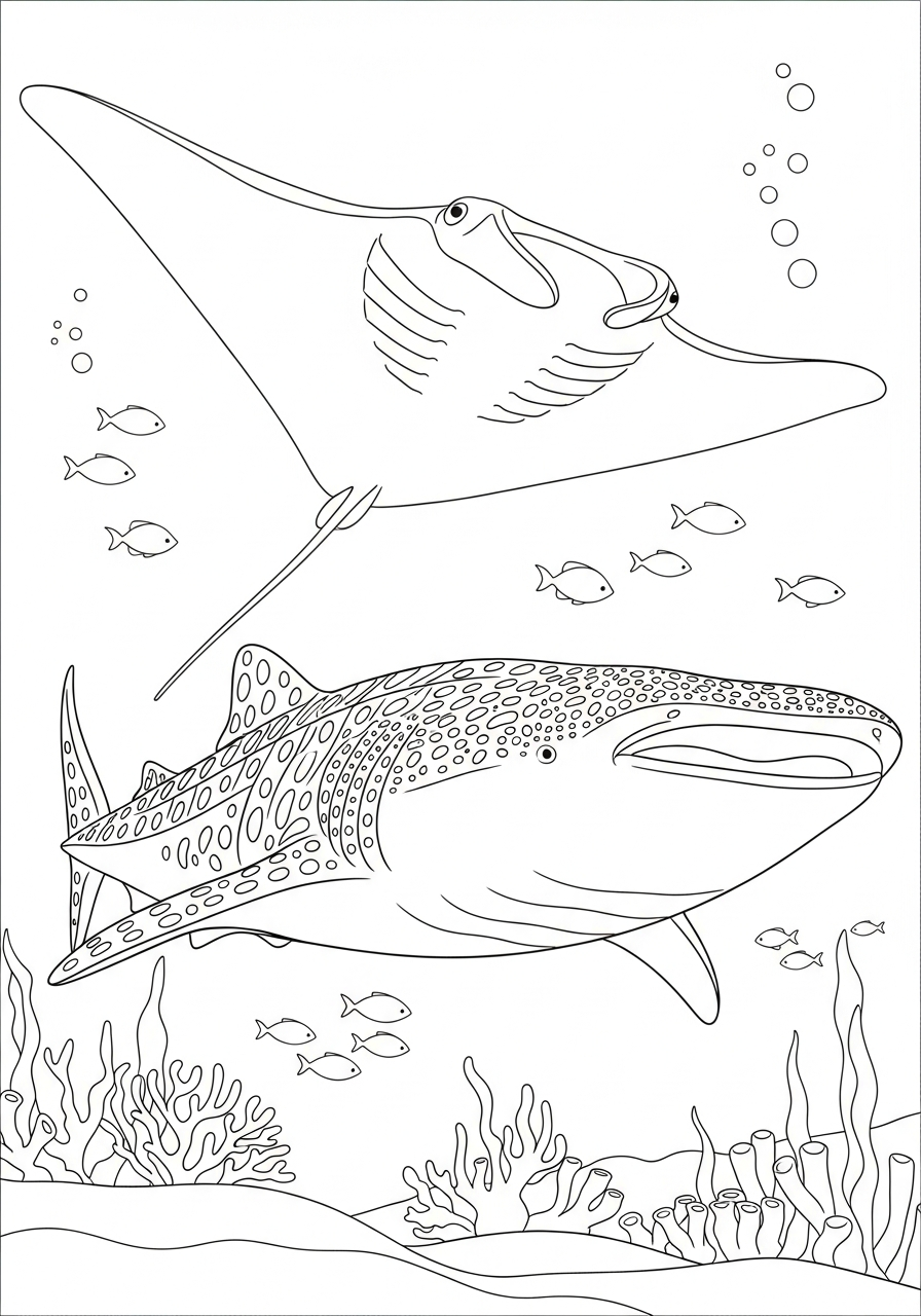 Whale Shark Coloring Pages 3 Whale Shark coloring pages printable pdf