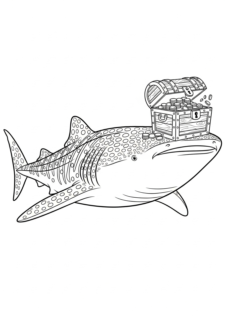 Whale Shark Coloring Pages 5 Whale Shark coloring book pages