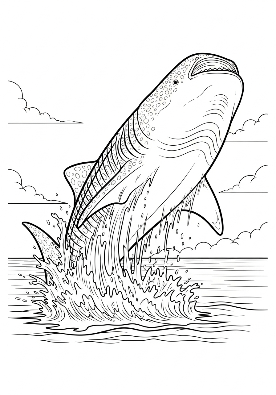 Whale Shark Coloring Pages 7 Whale Shark coloring book pages 1