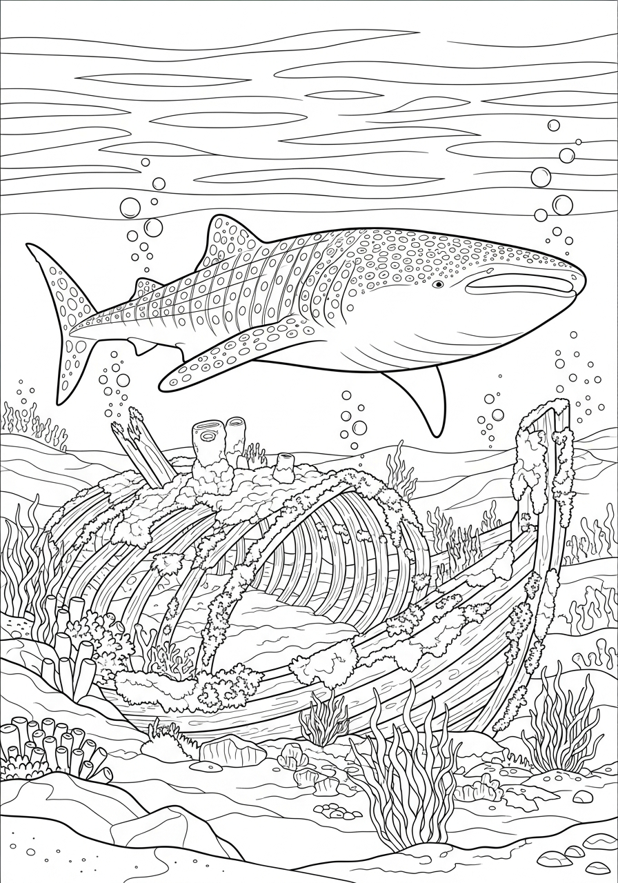 Whale Shark Coloring Pages 9 Whale Shark color page