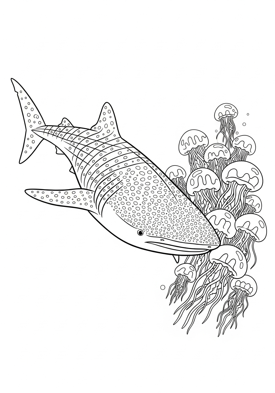 Whale Shark Coloring Pages 17 printable pdf Whale Shark coloring pages