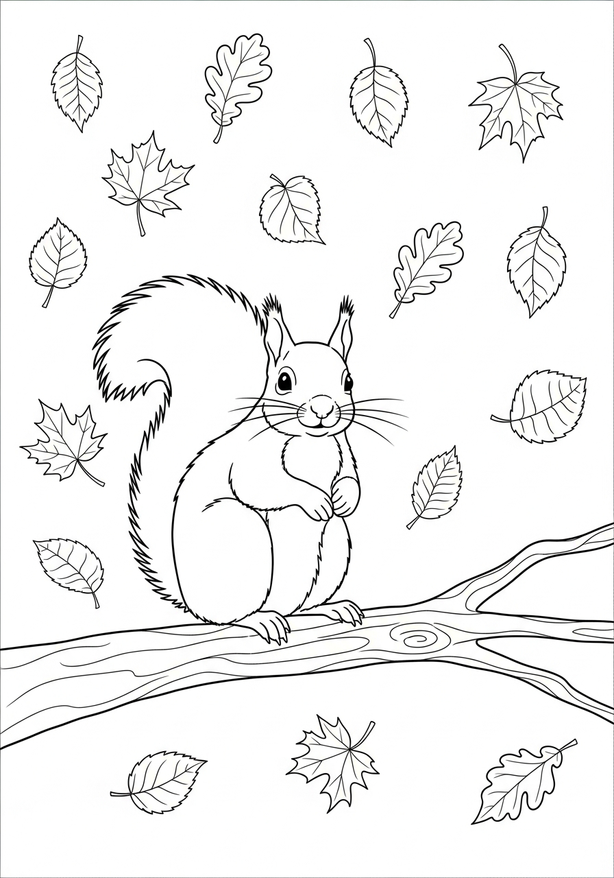 squirrel coloring pages