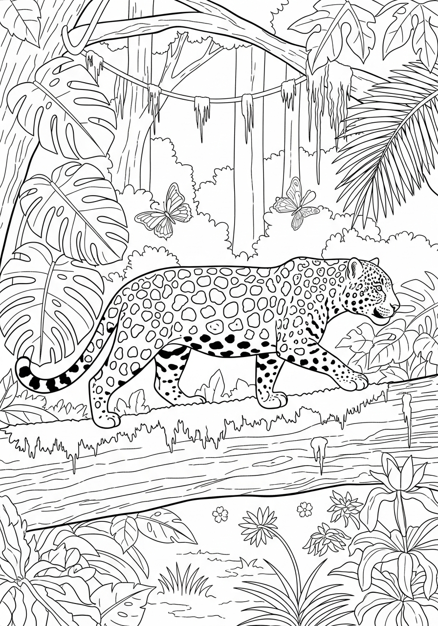 funny rainforest coloring pages