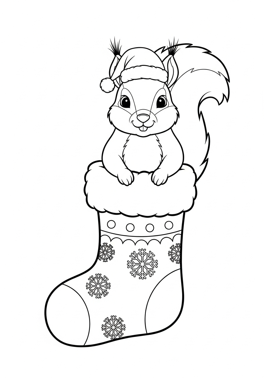 printable full page squirrel coloring pages