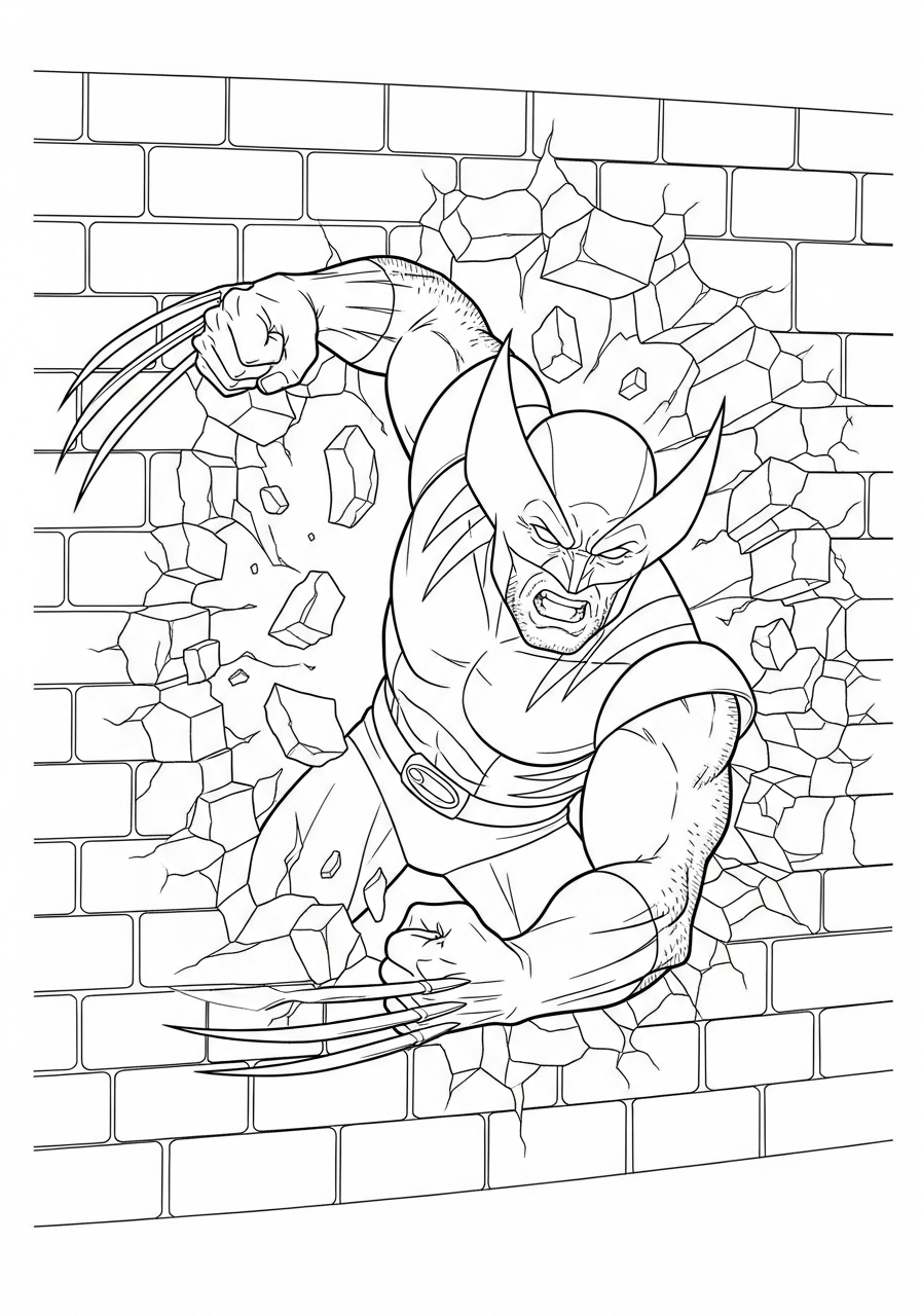 high quality Wolverine coloring pages