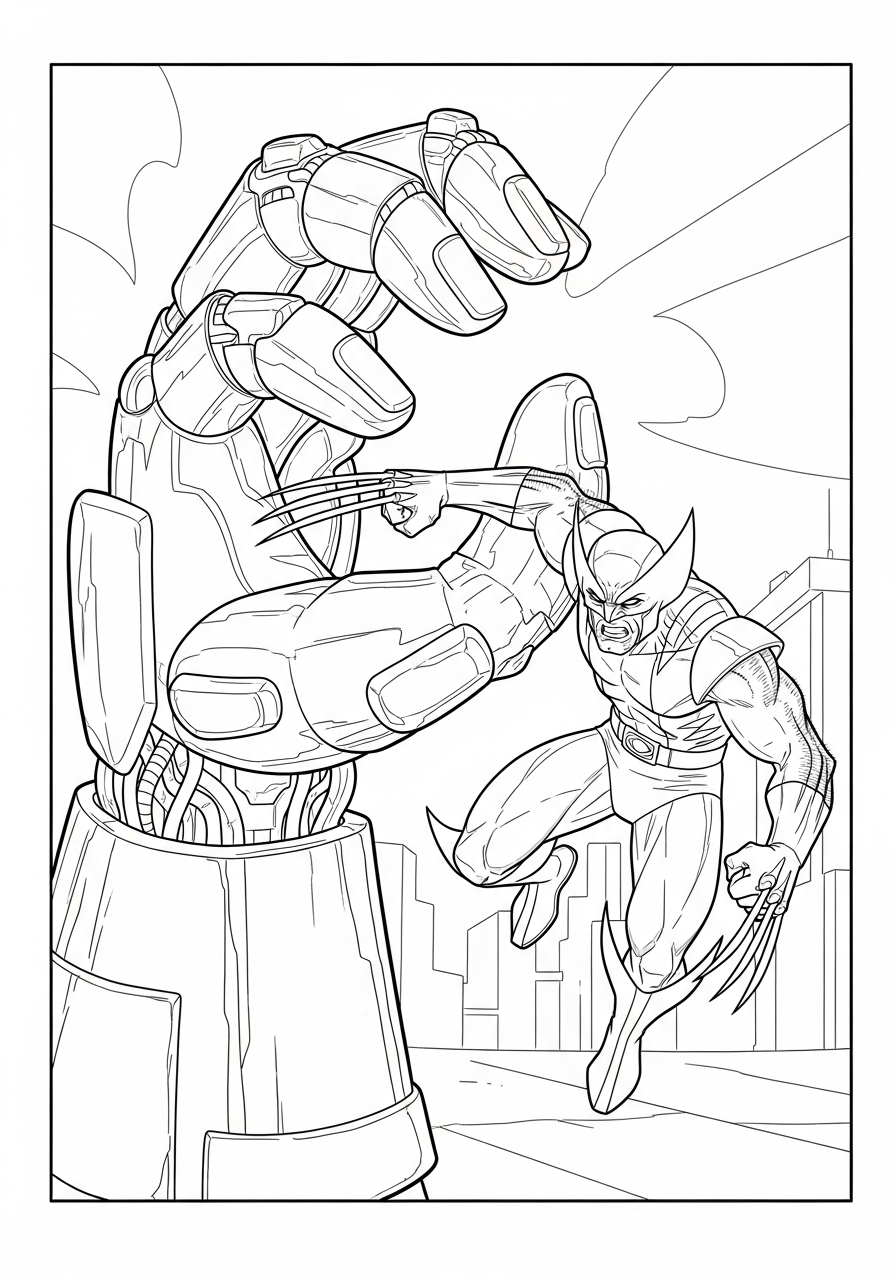 Wolverine coloring pages free print