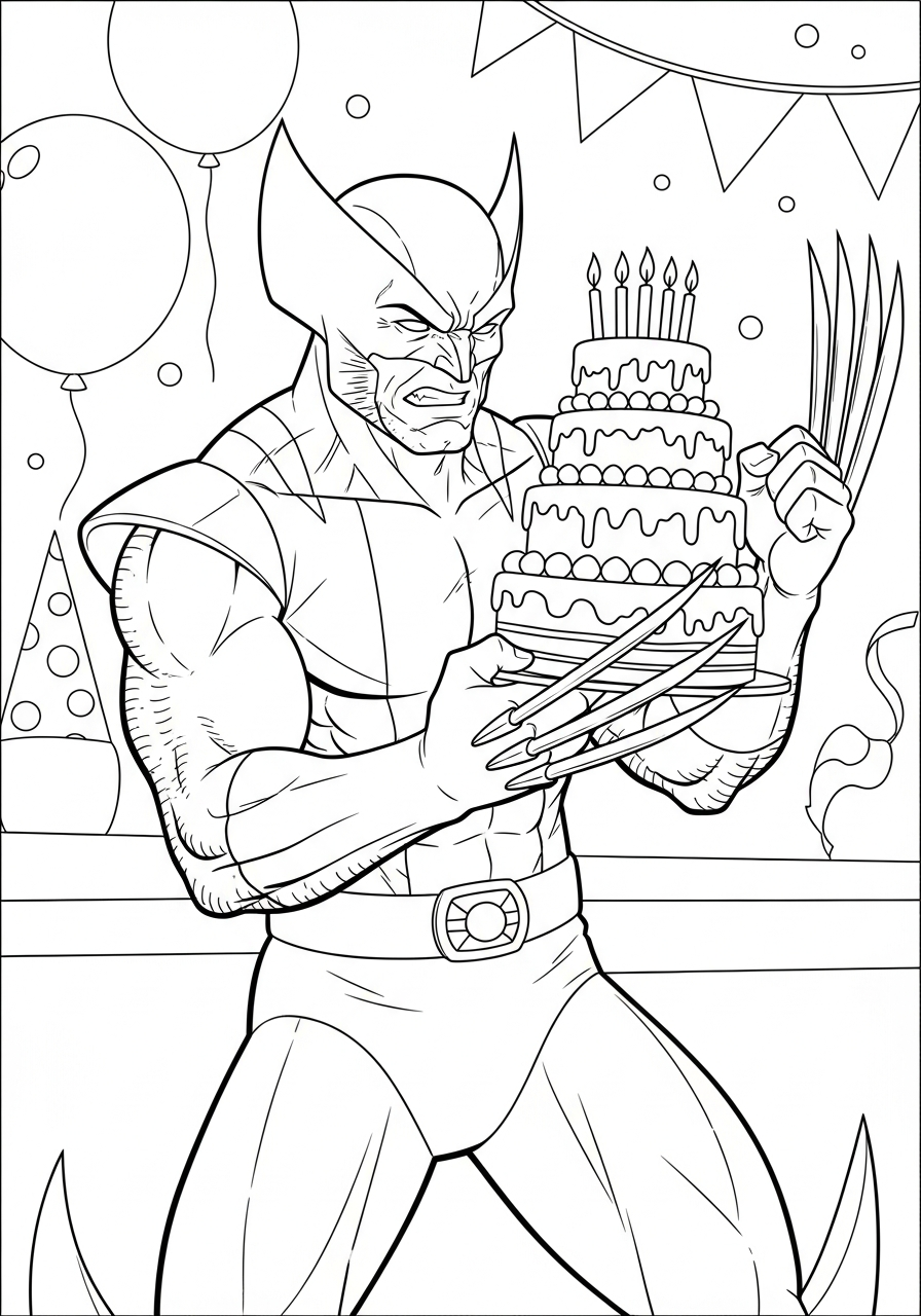 Wolverine colouring pages